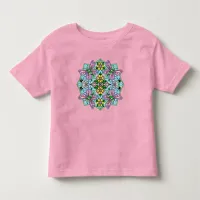 Pink Butterfly Mandala Whimsical Hand Drawn   Toddler T-shirt