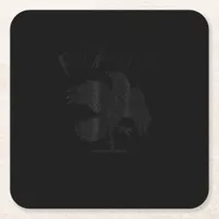 Crow, F-Caw-F Funny Bird Aesthetic Casual Square Paper Coaster
