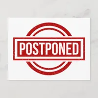 Canceled Event Postponed New Date Cancellation Postcard