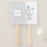 Simply Minimalist Wedding Ceremony Black ID523 Hand Fan