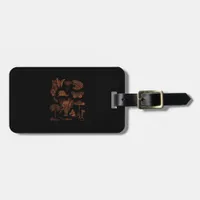 Botanical Art, Frog Fungi Goblincore Aesthetic Cot Luggage Tag