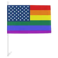 LGBT Pride American Blue & White Stars Car Flag