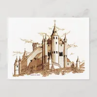 Postcard - Castle in Spain (sepia)