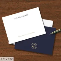 Simple Minimalist Scales of Justice Note Card