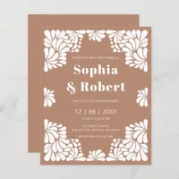 Budget Mexican Talavera Barro Wedding Invitation