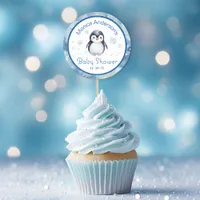 Penguin Baby Shower Favor Sticker