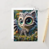 Adorable Big Eye Kitty Postcard