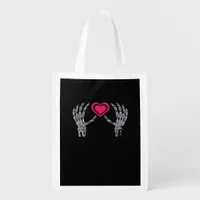 Skeleton Hands Heart Cute Grocery Bag