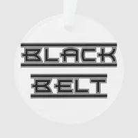 Martial Arts Bold Black Belt Ornament