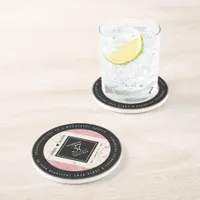 Elegant 37th Alabaster Wedding Anniversary Coaster