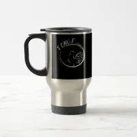 F-Caw-F Funny Wordplay Quote Retro Style Travel Mug