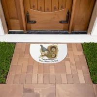 Quirky White-Breasted Nuthatch Doormat