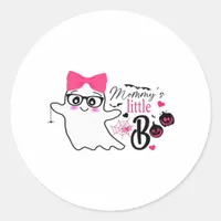 Mommy’s Boo Halloween Classic Round Sticker