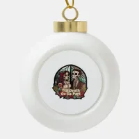 Valentines Till Death Do Us Part Classic Look Ceramic Ball Christmas Ornament