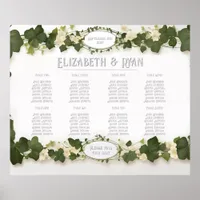 Elegant Ivy Wedding Table Plan and Invitations Poster