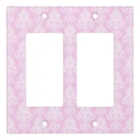 Elegant, Vintage, Victorian Damask Pink  Light Switch Cover