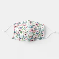 Pink Spring Floral Pattern Adult Cloth Face Mask