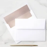 *~* Textured Faux Rose Gold Dot Pattern Envelope Liner