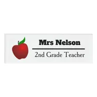 Teacher's Cute Apple Personalized Name Tag