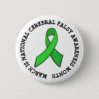 National Cerebral Palsy Awareness Month Button