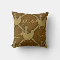 Pollo Players Novelty Fashion Sport Fun Throw Pillow