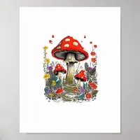 Cottagecore Aesthetic Mushroom Goblincore Minimal  Poster