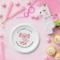 Axolotl Birthday Party Paper Plates