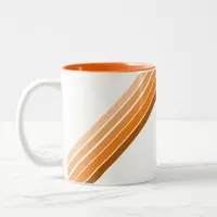 Mug - Shades of Orange Diagonal Stripes