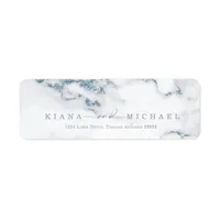 Modern Marble Glitter Wedding Dusty Blue ID816 Label