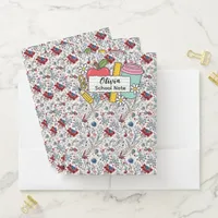 meadow floral Back to School Supplies Teachers  Pocket Folder