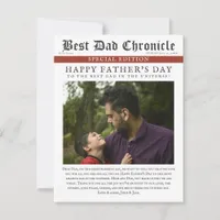 Newspaper Unique 2 Photo Happy Father's Day Card