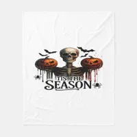 Halloween Skull Skeleton Fleece Blanket