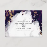 Amethyst Marbled Watercolor Geode  BarefootBride™ Business Card