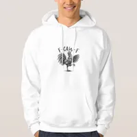 F Caw F Rooster, F-Caw-F Funny Chicken Humor Cool  Hoodie