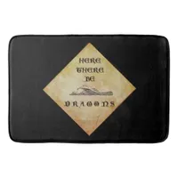 Here There Be Dragons Bath Mat