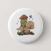 Cottagecore Frog  Aesthetic Mushroom Cute Goblinco Button