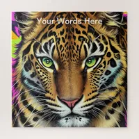 Vivid Rainbow Neon Psychedelic Nature & Wildlife Jigsaw Puzzle