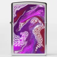 Purple Red Abstract Modern Marble Fluid Art  Zippo Lighter