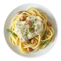 Fettuccini Alfredo Funny Food  Ceramic Knob