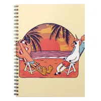 Unicorn Flamingo Beach Notebook