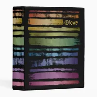 Equality Love Rainbow Brush Strokes LGBTQ ID656 Mini Binder