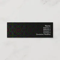 Colorful Floral Pattern Alternate Small Mini Business Card