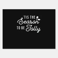 Tis The Season To Jolly Retro Style Sign