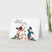 Floral Women Welcome to the Team New Employee Card