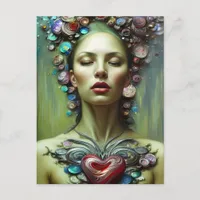 Beautiful Valentine Goddess of Love Postcard
