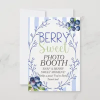 Berry Sweet PHOTO BOOTH Blueberry  Sign  Invitation