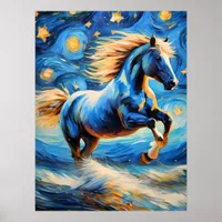 Blue Horse Poster