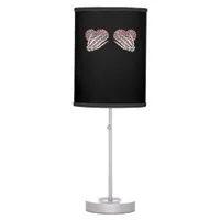 Funny Valentines Day Skeleton Hands Hearts Girl Table Lamp