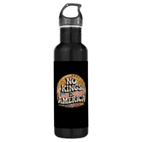 No Kings In America Since 1776 Distressed USA Flag Stainless Steel Water Bottle