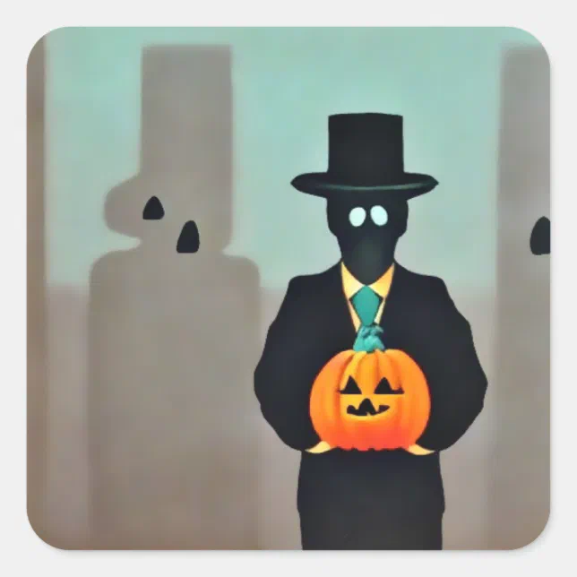 Stylish Halloween Monster Paper Sachets with Square Sticker